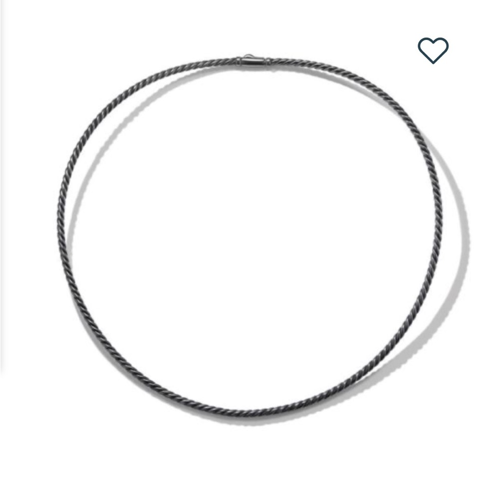 David Yurman Sculpted Cable Necklace in Blackened Silver